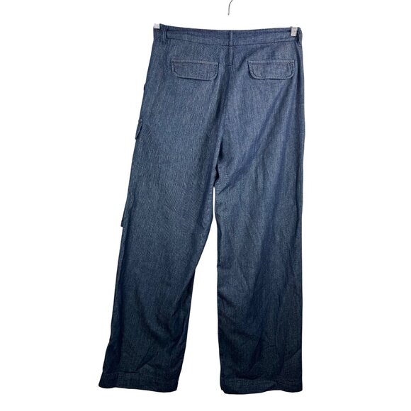 Frame Relaxed Straight Cargo Jeans 90s boho preppy dark wash sz 32 - Picture 3 of 10